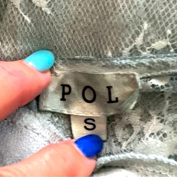 Pol Lace Cold Shoulder Swing Top Mint Green Small - Picture 8 of 9